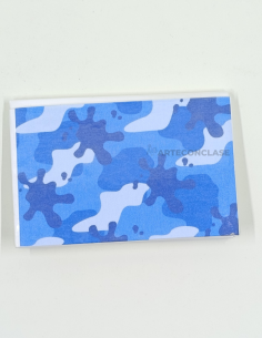 Tarjeteros Camuflaje Azul