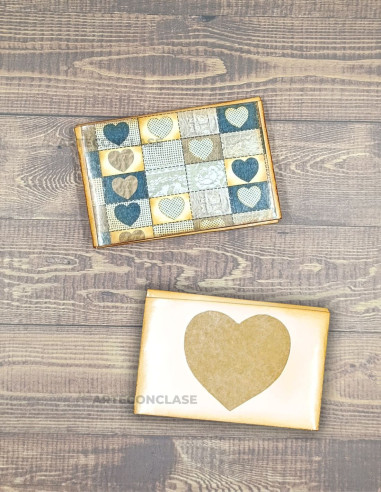 Tarjetero Corazón Patchwork