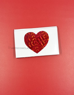 Tarjetero Corazón Holográfico Rojo 2