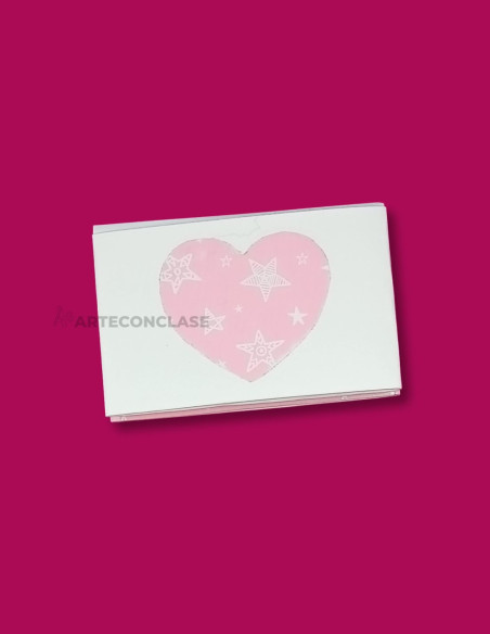 Tarjetero Corazón Rosa