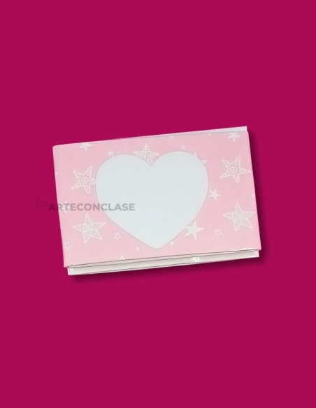 Tarjetero Corazón Rosa