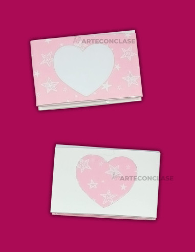 Tarjetero Corazón Rosa