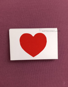 Tarjetero Corazón Terciopelo Rojo