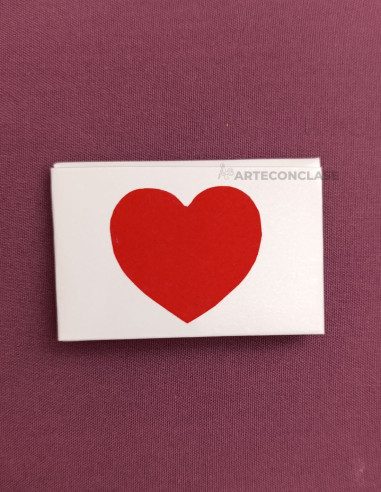 Tarjetero Corazón Terciopelo Rojo