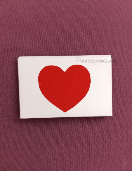 Tarjetero Corazón Terciopelo Rojo