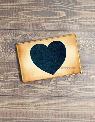 Tarjetero Corazón Vintage Personalizado