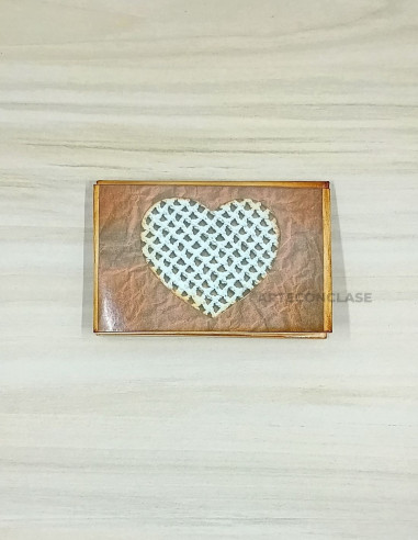 Tarjetero Corazón Vintage Personalizado
