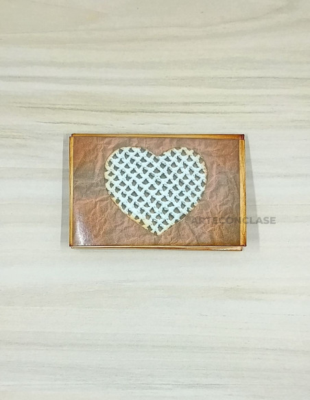 Tarjetero Corazón Vintage Personalizado