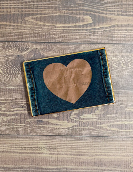 Tarjetero Corazón Vintage Personalizado