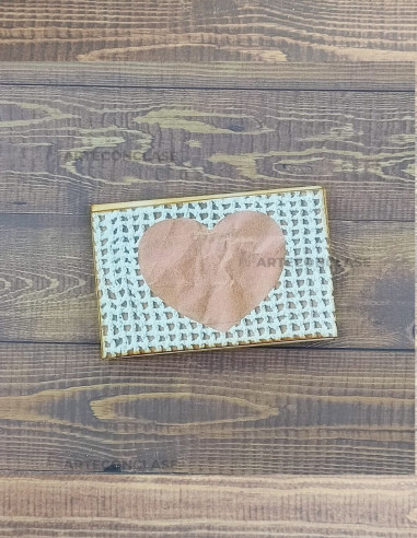 Tarjetero Corazón Vintage Personalizado