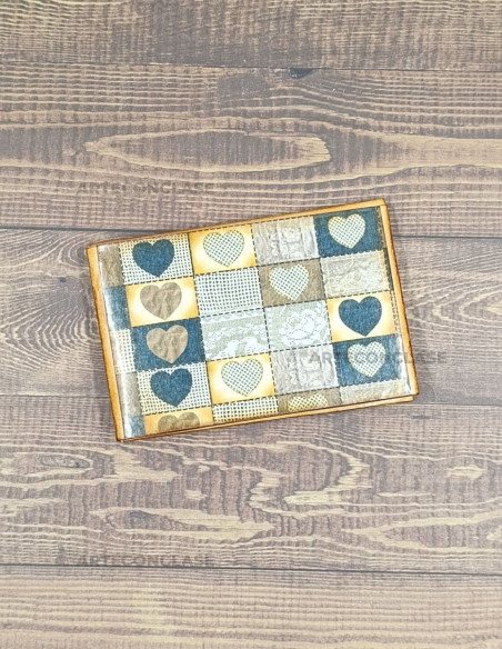 Tarjetero Corazón Vintage Personalizado