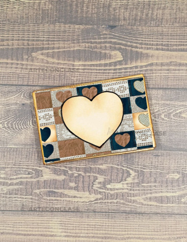 Tarjetero Corazón Vintage Personalizado