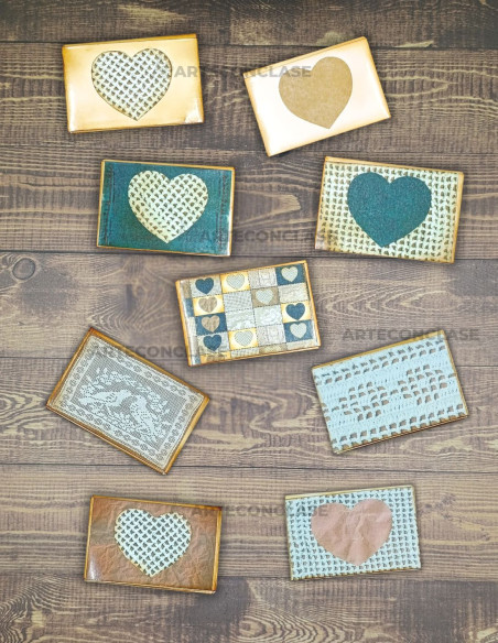 Tarjetero Corazón Vintage Personalizado
