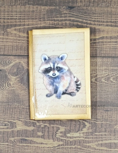 Tarjetero Mapache Vintage