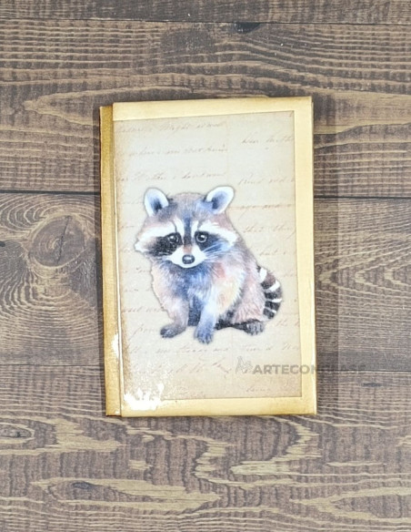 Tarjetero Mapache Vintage