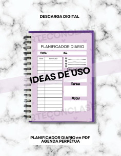 Planificador diario 1 - Colores Pastel - PDF imprimible 2