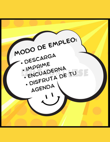 Planificador diario 1 - Estilo Cómic -PDF imprimible