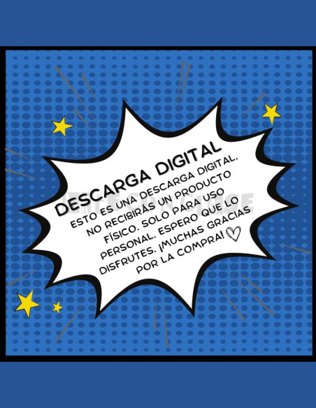 Planificador diario 1 - Estilo Cómic -PDF imprimible