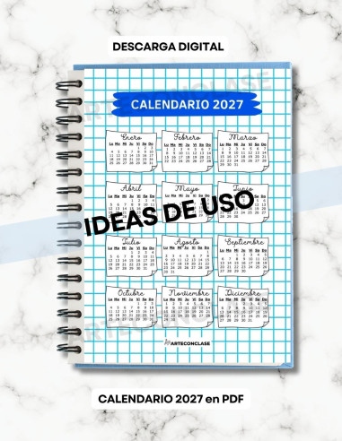 Calendario 2027 - PDF Imprimible