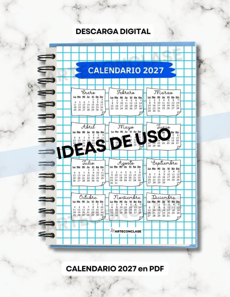 Calendario 2027 - PDF Imprimible