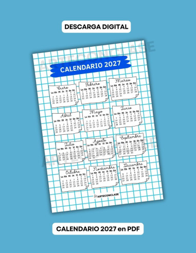 Calendario 2027 - PDF Imprimible