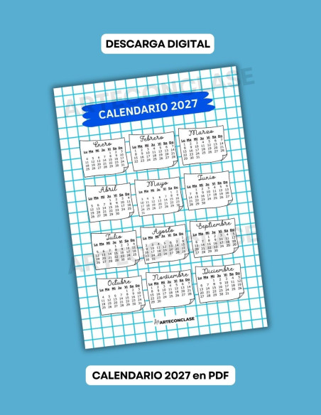 Calendario 2027 - PDF Imprimible