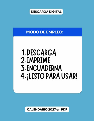 Calendario 2027 - PDF Imprimible
