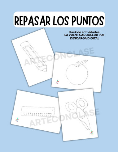 SUPER PACK La vuelta al cole 1 | fichas educativas, escritura, lógica y manualidades (PDF)