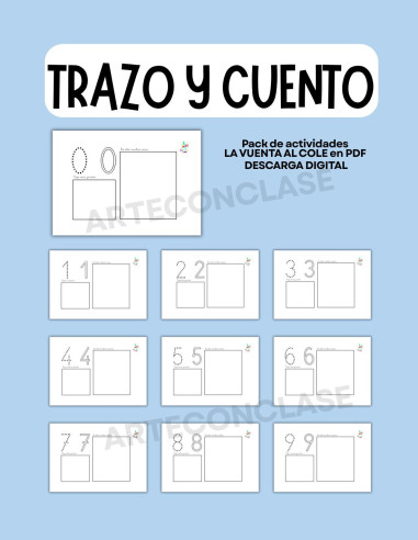 SUPER PACK La vuelta al cole 1 | fichas educativas, escritura, lógica y manualidades (PDF)