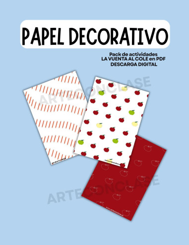 Papeles decorativos | Pack Especial La vuelta al cole 1