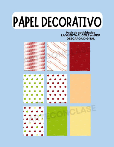 Papeles decorativos | Pack Especial La vuelta al cole 1