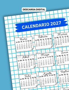 Calendario 2027 - PDF Imprimible 2