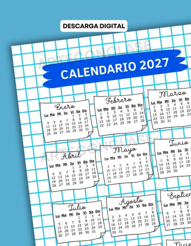 Calendario 2027 - PDF Imprimible