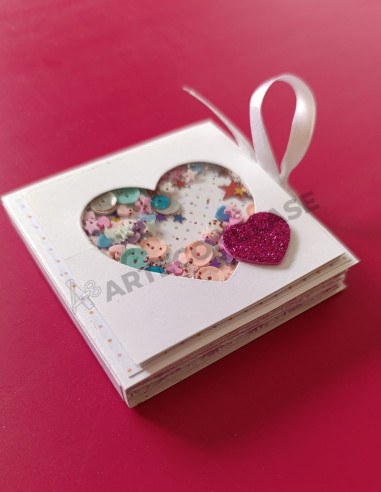 Mini Álbum de fotos con Shaker Corazón
