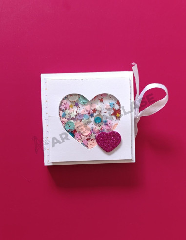 Mini Álbum de fotos con Shaker Corazón