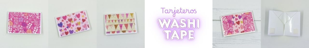 Tarjeteros Washi Tape en blanco